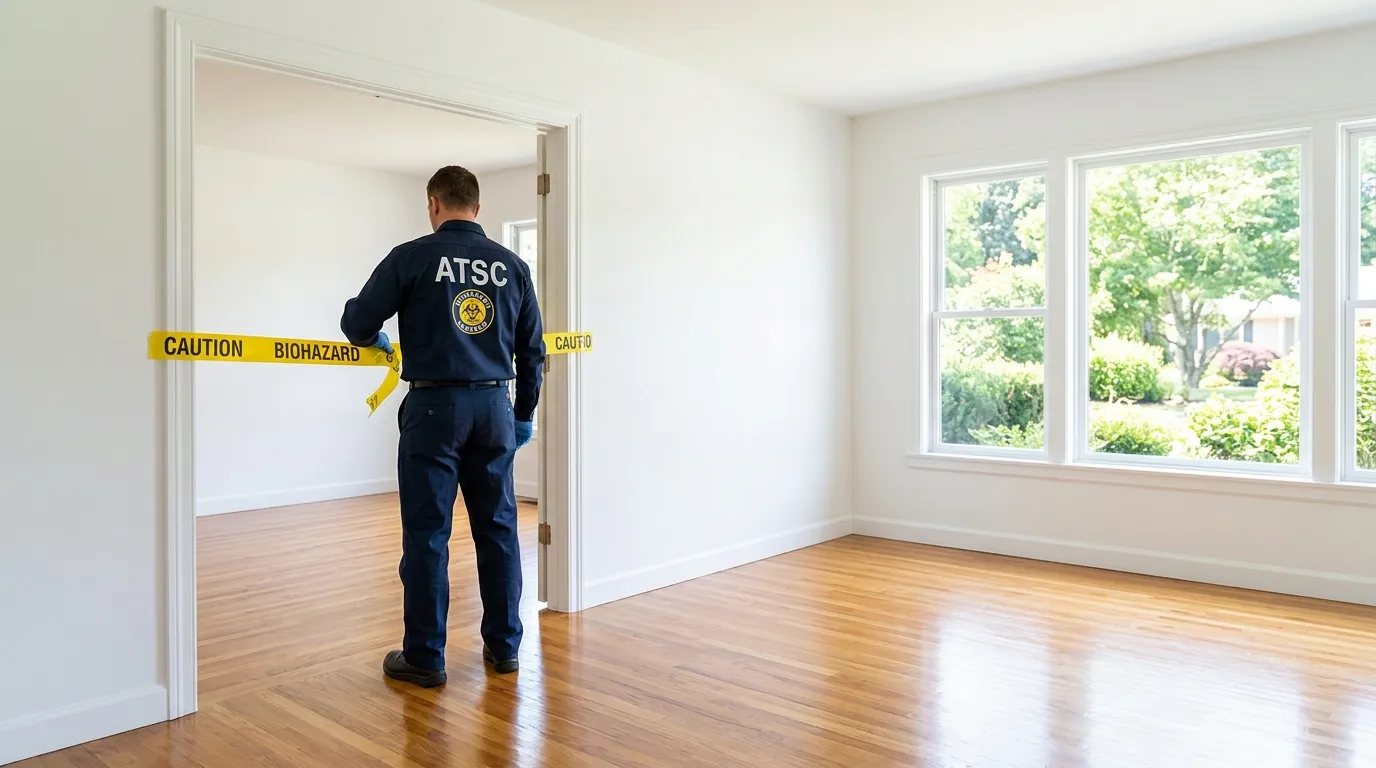 Certified biohazard cleanup crew performing Trauma Scene Cleanup in Orange City